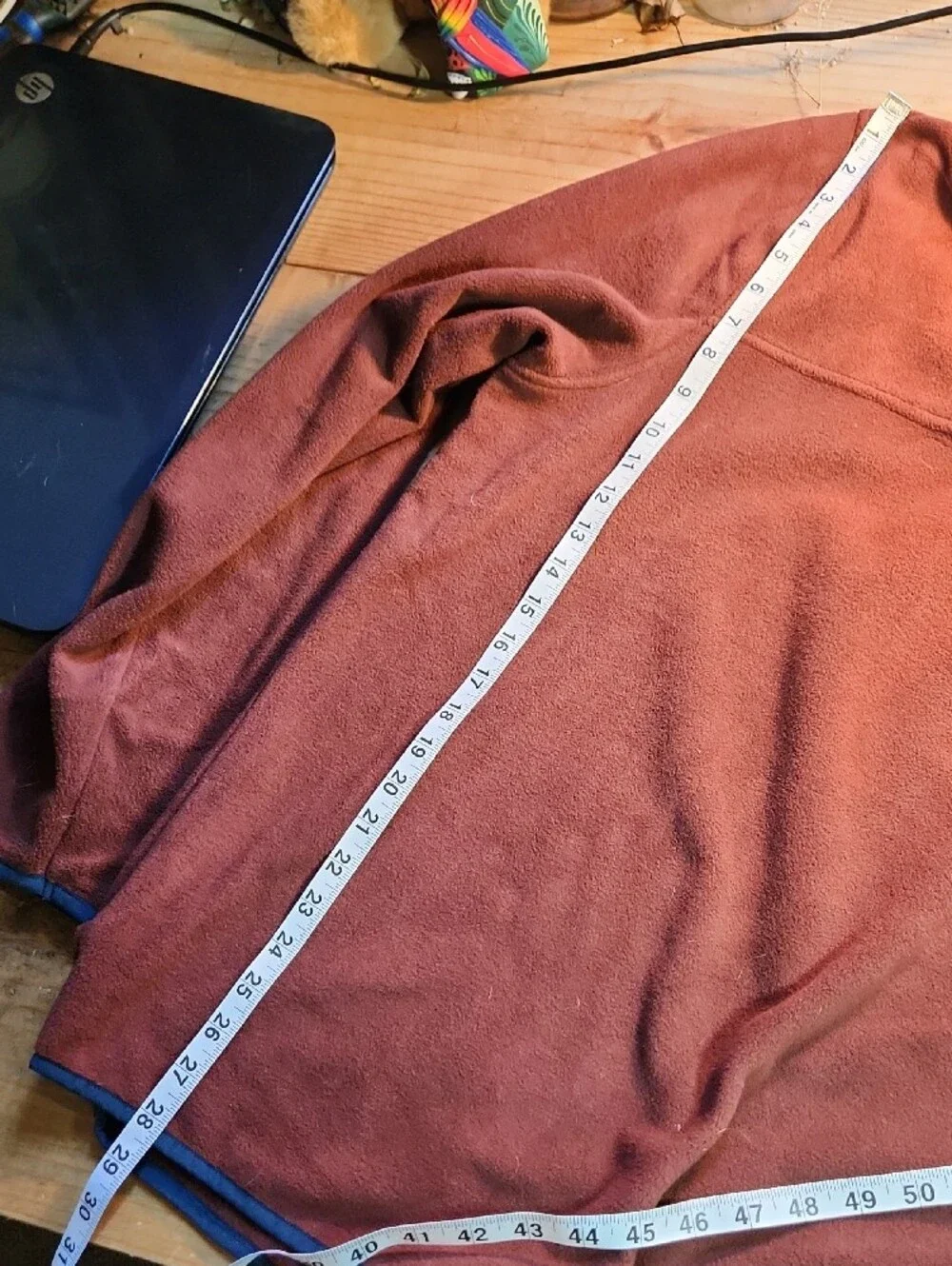 32 Degrees Men's Maroon Fleece with Blue Trim,‎ XL.